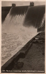 Black Canyon Dam Emmett Idaho Real Photo  Vintage Postcard - Picture 1 of 2