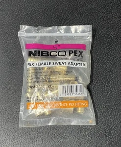 10 pz. ADATTATORE FILETTATO NPT FEMMINA 1/2" PEX X 1/2" OTTONE RACCORDO A CRIMPARE SENZA PIOMBO - Foto 1 di 2
