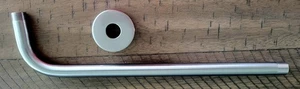 Har Jue 15" Extended Shower Arm with Flange in Brushed Nickel NEW - Picture 1 of 2