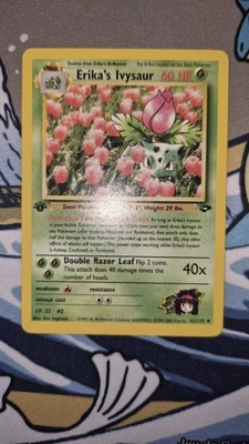 Pokémon Gym Challenge 1st Edition Erika's Ivysaur 41/132 Regular NM Vintage  - Image 1 of 2