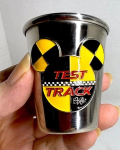 Vintage Disney Epcot Test Track Stainless Shot Glass 2 Oz - Picture 1 of 5