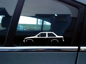 2x Pegatinas Silueta Coche - para Vauxhall Nova 2 Puertas Sedán / Opel Corsa A Mk1 - Imagen 1 de 2