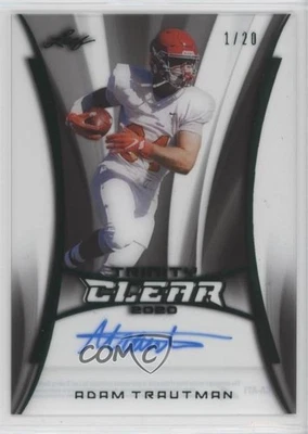 2020 Leaf Trinity Clear Green Foil 1/20 Adam Trautman #CA-AT1 Rookie Auto RC - Image 1 of 3