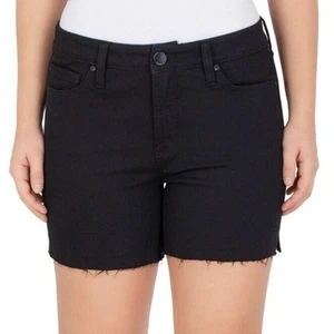 Seven7 pantaloncino donna 12 weekend corto nero denim sfilacciato orli tagliati 5" midi - Foto 1 di 8