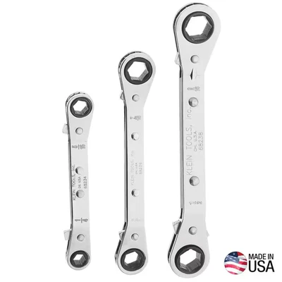 3-Piece Fully Reversible Ratcheting Offset Box Wrench Set - Image 1 of 4
