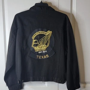 Blk Denim Biker Jacket Men's Sz XL “Gold Wing Road Riders” GWRRA Texas Chapter - Picture 1 of 9