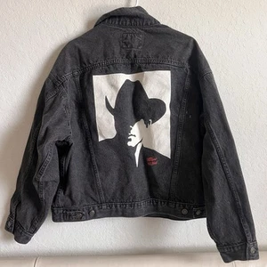 Marlboro Man Wild West Jacket Mens XL Black Denim Western Graphic Vintage! - Picture 1 of 10