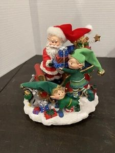 Santa’s Helpers Musical Figurine From Papel Giftware - Picture 1 of 6