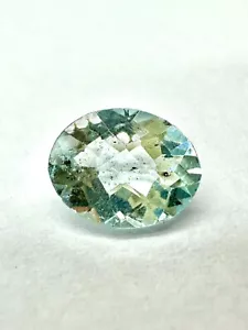 Blue Aquamarine Gemstone, Natural Aquamarine Oval Cut Loose gemstone 2.1Ct 9x8mm - Picture 1 of 6