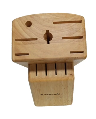 KitchenAid 11 Slots Wood  Block Knife Holder Only 8" Tall — 第 1/4 张图片