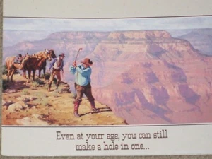 Happy Birthday Greeting card, Western; golfer - Picture 1 of 2
