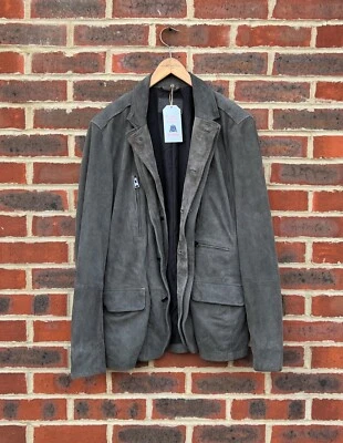 AllSaints Mens AMHERST Leather Blazer Jacket MEDIUM Biker Bomber All Saints - Image 1 of 4