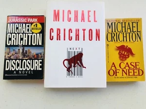 Michael Crichton Hardcover Book LOT of 3~ Disclosure, Next, A Case Of Need - Picture 1 of 5