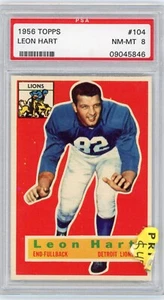 1956 Topps Football Card #104 Leon Hart PSA 8 - Picture 1 of 4