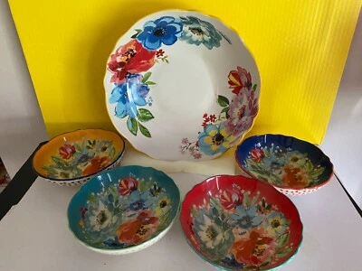 Juego de pasta grande The Pioneer para mujer 5 piezas de gres floral Foto 1 de 4