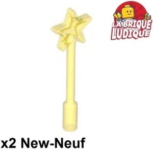LEGO 2x Minifig Utensilio De Varita Mágica Magic Wand Amarillo Trans 6124 Nuevo - Imagen 1 de 1