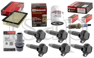 Kit de puesta a punto Ford Edge 2010 3,5 L V6 bobina de encendido DG520 FL500S FA1884 SP411 EV257 Foto 1 de 4