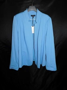 41 Hawthorn 3X NWT Light Blue Blazer Jacket Open Front Ponte Knit Soft Stretch - Picture 1 of 4