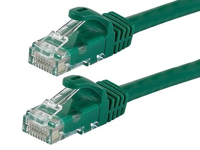 Flexboot Cat6 Ethernet Patch Cable Network RJ45 Stranded UTP 24AWG 0.5ft Green - Image 1 of 2