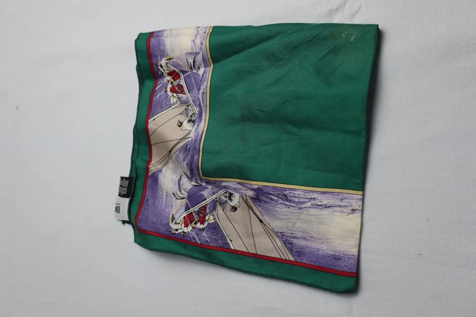 HUGO BOSS 100% Soie Foulard Vintage Classique Fabriqué En Italie - Photo 1/4