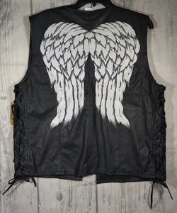 Daryl Dixon Faux Leather Biker Vest With Wings 2014 The Walking Dead - Cosplay - Picture 1 of 4
