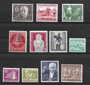 BERLÍN 1954 JUEGO AÑO COMPLETO CON SEMIPOSTAL MICHEL# 115-125 MNH/MLH/USADO HCV - Imagen 1 de 2