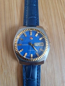 Vintage Rado Companion BLUE Dial Watch – Swiss Automatic – Day Date @ 3 – Work - Picture 1 of 10