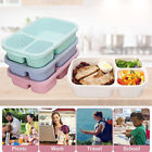 3 Compartment Lunch Box Food Container Bento Storage Box W/ Lid For Kids Adults