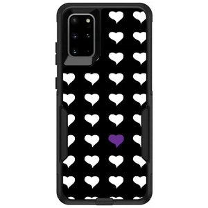 OtterBox Commuter für Galaxy S (Modell auswählen) lila weiß sich wiederholende Herzen - Bild 1 von 13
