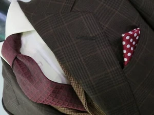 Oxxford Ropa Modelo Sartoria Checks Manhattan N2 Cuadros Abrigo Deportivo 42 R - Imagen 1 de 10
