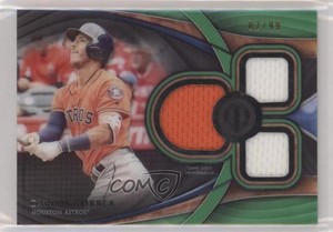 2018 Topps Tribute Tribute Triple Relics Green /99 Carlos Correa #TTR-CC