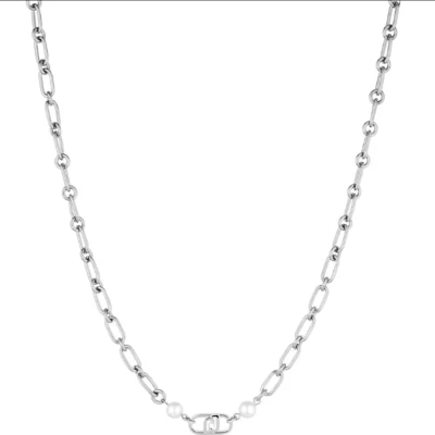 Collana Liu Jo Donna Acciaio Argentata Inserti Perle e logo Monogramma _LJ1731 - Immagine 1 di 2