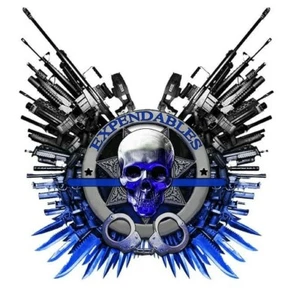 Expendables Decal sticker police law hero thin blue line vinyl window graphic - Picture 1 of 3