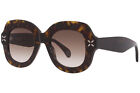 Azzedine Alaia AA0054S 003 Sunglasses Women's Havana/Brown Square Shape 50mm