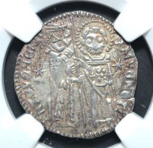 ITALY GROSSO-ANTONIO VENIER, AD 1382-1400, VENICE, NGC CERTIFIED,(246) - Picture 1 of 5