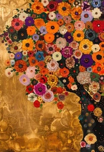 The Tree of Life Flowers Gustav Klimt Floral Abstract Wall Art Poster Print - Picture 1 of 5