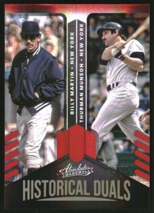2022 Absolute Historical Duals Spectrum Red #7 Billy Martin Thurman Munson /99