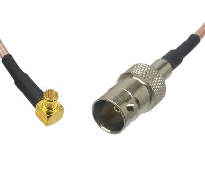 1~6M BNC Female to MCX Male Right Angle Coaxial RG179 75Ω Cable HD-SDI CCTV DVR - Image 1 of 2