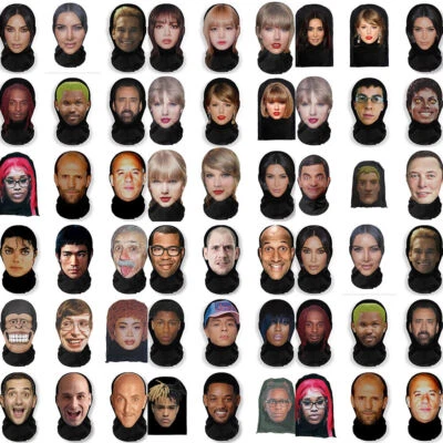 Cosplay Headwear Hiphop Fashion Balaclava 3D Printed Mask Elastic Mesh Full Face - Image 1 of 4