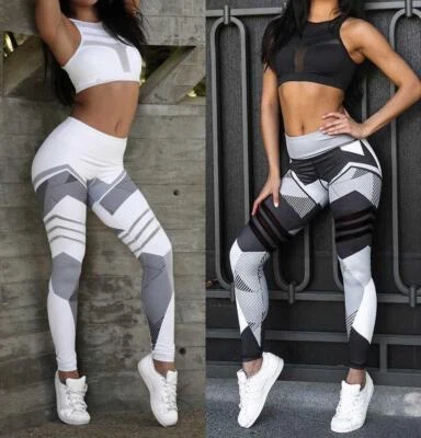 Calça Leggings Feminina Elástica Esportiva GINÁSIO Yoga Corrida Respirável Cintura Alta Nova - Imagem 1 de 4
