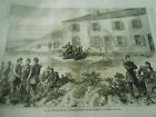 The War Eperor Napoleon And Count Bismarck Donchery Gravure Antique Print 1870