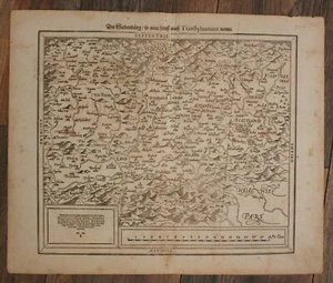 Orig. Holzschnittkarte "Die Siebenburg/sunst auch Trassylvaniam nennt"um 1580 sf - Bild 1 von 1