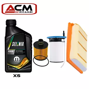 KIT TAGLIANDO FIAT TIPO 1.6 MULTIJET 120CV 2015> + 5 LITRI OLIO SELENIA WR 0W-30 - Imagen 1 de 6