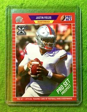 JUSTIN FIELDS CHICAGO BEARS ROOKIE CARD JERSEY #1 OHIO STATE RC 2021 Leaf PROSET