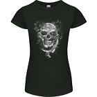 Grim Reaper Skull Death Biker Motorcycle Womens Petite Cut T-Shirt
