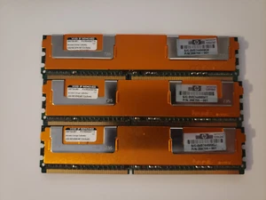 HP 398708-061 12GB 3x4GB PC2-5300F DDR2 Fully Buffered ECC Server RAM Memory - Picture 1 of 1