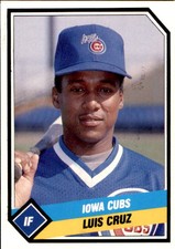 1989 Iowa Cubs CMC #15 Luis Cruz Toa Alta Puerto Rico PR - NM Baseball Card
