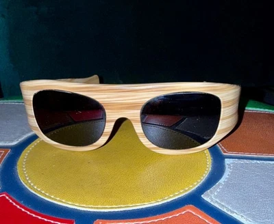 Gafas de sol Victory Suntimer vintage años 50 grano madera RX recortadas laterales S-619 envolventes Foto 1 de 4