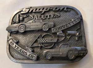 Hebilla de cinturón vintage Snap-On Salutes 40 años de Corvettes edición limitada #d - Imagen 1 de 3