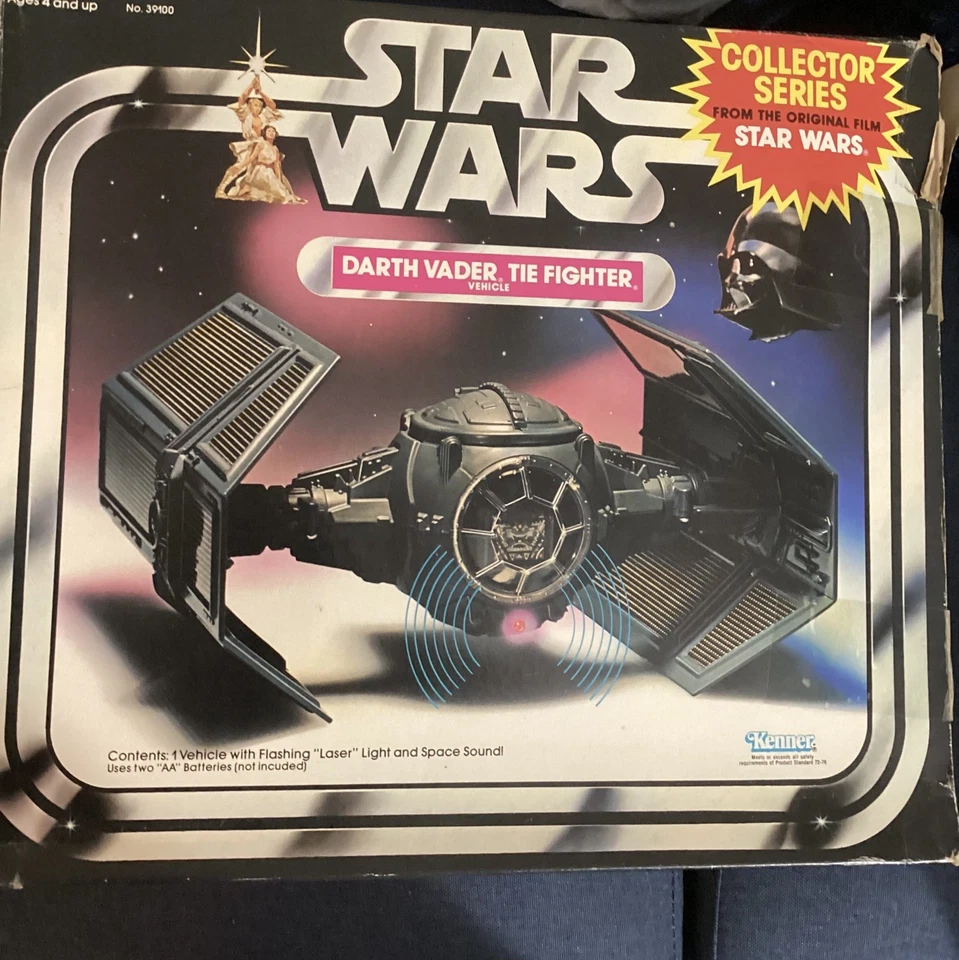 Star Wars Kenner Darth Vader Tie Fighter 100% Комплект и Лазеры Работают! - Изображение 1 из 4